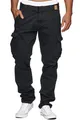 Produktbild: Indicode Herren William Cargohose aus Baumwolle m. 7 Taschen inkl. Gürtel | Outdoorhose Navy, 3XL