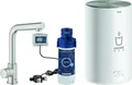 Produktbild: GROHE Armatur und Boiler GROHE Red Mono 30339_1, Größe M, L-Auslauf, Einlochmontage, supersteel