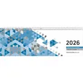 Produktbild: Zettler Tischquerkalender blau 2026 - 29,6x9,9 cm - 1 Woche auf 2 Seiten - Stundeneinteilung 7 - 19 Uhr - (660564/116-0015)