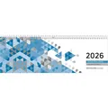 Produktbild: ZETTLER 2026 Pultkalender 1W 2S blau Querkalender Spiral Schreibtisch Kalender