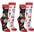 Produktbild: WOWERAT Witzige Socken „Schweiz“ für Teenager, Damen und Herren, 2er-Bündel (Gr.36-41, 6209.97, Farbe: schwarz - schwarz/„Schweiz“)