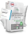 Produktbild: Welldora ǀ 2er-Set Milbenbezug Kissen 80x80 ǀ Allergiker Kissenbezug fachärztlich getestet ǀ Premium Encasing 80x80 cm gegen Milben & Bettwanzen ǀ Allergiker Bettwäsche