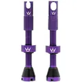 Produktbild: Peaty's X Chris King MK2 Tubeless Ventil Presta - Integrierter Speichenschlüssel & Ventilkernentfernungskappen, Mountainbike, Rennrad Fahrrad Reifen, Kompatibel einfügen, 7075 Aluminium - 42mm Violett