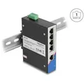 Produktbild: Delock Industrie Gigabit Ethernet Switch 5 Port RJ45 für Hutschiene