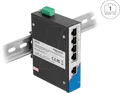 Produktbild: DELOCK 80162 - Industrie Gigabit Ethernet Switch 5 Port RJ45 für Hutschiene
