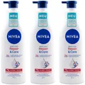 Produktbild: Nivea Body Lotion Repair & Care 72h Feuchtigkeit 3 x 250ml sehr trockene Haut