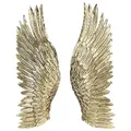 Produktbild: Kobolo Engelsflügel Wanddeko Set Dekoration ANGELO Engelsflügel aus Metall goldfarben 2 Stück Wandbehang Bilder Wandkunst Wanddekoration Metall ... - Gold