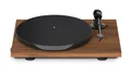 Produktbild: Pro-Ject E1 Phono, Plug & Play Einsteiger Plattenspieler mit elliptischer Tonabnehmernadel, schaltbarer Phono Vorstufe und elektronischer Geschwindigkeitsänderung (OM5e, Walnuss)