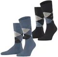Produktbild: Burlington Herren Everyday Argyle Baumwolle Socken - Blau