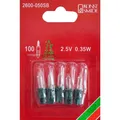 Produktbild: LED Ersatzbirnen 5er Blister 2,5V 0,35W warmweiß Steckfassung 2600-050