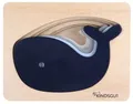 Produktbild: KINDSGUT Puzzle, 5 Puzzleteile, Tier-Puzzle, Holz-Puzzle, Baby, Lern-Spiel, Wal, Kinder-Puzzle