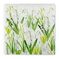 Produktbild: Mank GmbH Airlaid Servietten 40x40 cm Premium Einweg Serviette stoffähnlich und saugstark 50 Stück Blumen Kommunion Konfirmation Gräser Frühling Sommer Amelie