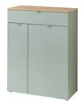 Produktbild: BARI Schuhschrank in Schilfgrün, Artisan Eiche Optik FSC-zertifiziert - Modernes Schuhregal mit viel Stauraum für Ihre Schuhe - 78 x 103 x 38 cm (B/H/T)