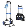 Produktbild: Sekey Alu Sackkarre Klappbar & Leichte Transportkarre 80 kg Tragkraft, 3-Stufig Höhenverstellbar & In Sekunden Faltbar, Klappkarre mit TPR-Rädern & Ergonomischem Griff