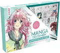 Produktbild: Manga zeichnen Adventskalender - Manga zeichnen lernen in 24 Tagen, Mit Anleitungsbuch, Workbook und Zeichenmaterial Box (38,5 x 26,5 x 5 cm) mit 24 kleinen Boxen