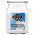 Produktbild: Candle Brothers Große Duftkerze im Glas | Fresh Cotton | Duftkerze Frische Wäsche | Kerze mit mehreren Dochten | Kerze lange Brenndauer (100h) | Kerzen Weiß