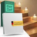 Produktbild: Scandinavian home 6er Set LED Treppenbeleuchtung Außen/Innen I Helligkeit ein...