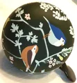 Produktbild: Basil Ding Dong Fahrrad Glocke Wanderlust schwarz Vögel + Blumen Ø 80 mm XXL ()