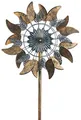 Produktbild: Kobolo Windrad Dekostecker Vent XXL, 61x190 cm, Mehrfarbig, XXL Metallwindrad, wetterfest & stabil, dekorativer Gartenstecker für Beet, Rasen & Vorgarten