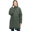 Produktbild: DERBE HAMBURG W-01-XX-FRIESE FESTHOLM Damen gefütterter Wintermantel, Größe:40, Farbe:Deep Forest/Off White - 40