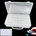 Produktbild: Diompirux 64 Raster Sortierboxen für Kleinteile, Diamond Painting Aufbewahrungsbox Mit Haftnotizen, Kunststoff Perlen Nagel Kunst Aufbewahrung Behälter, für Kleinteile, Maniküre, Perlen, Strasssteine