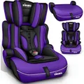 Produktbild: KIDUKU® Autokindersitz Kinderautositz Autositz Kindersitz 9-36kg Gruppe 1+2+3 Schwarz/Lila - Lila