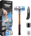 Produktbild: HALDER SIMPLEX Plusbox Starterkit Alu Schonhammer Ø 60 mm Superplastik / TPE-mid / TPE-soft / Gummi + Cuttermesser