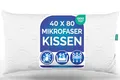 Produktbild: KNERST® Kissen 40 x 80 2er Set – Komfortables Schlafkissen, Sofakissen oder Zierkissen – Zwei Kopfkissen 80x40 cm für Allergiker geeignet – Waschbar bei 95°C für maximale Hygiene - Dekokissen