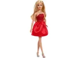 Produktbild: Rubinrote Barbie-Party-Modepuppe zum 80. Jubiläum in einem roten Kleid mit Zubehörteilen