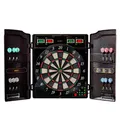 Produktbild: Best Sporting Dartautomat Oxford Evolution E-Dartscheibe mit Kabinett, 27 Spiele (Elektronische Dartscheibe, 1 x Dartscheibe, 12 x Dartpfeile, Ersatzspitzen, 1 x Netzadapter), 27 Spiele, 159 Varianten, Cybermatch, 4 LED-Anzeigen, Kabinett