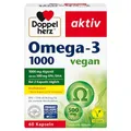 Produktbild: Doppelherz Omega-3 1000 vegan - Hochdosierte EPA DHA Algenöl Kapseln 60 Stk.