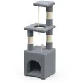 Produktbild: Vounot - Kratzbaum Klein, Katzenbaum Für Katzen, Stabil Katzenkratzbaum, Höhe 88 Cm, Grau