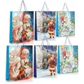 Produktbild: com-four® 6x Geschenktüte für Weihnachten, Nikolaus und Advent - Geschenkverpackung 42cm - XXL Geschenktasche mit Weihnachtsmotiven - Geschenkbeutel aus Papier (06 Stück - XXL)