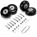 Produktbild: Kofferrollen Ersatz Rollen 4 Stück Set Reparaturset 50mm Wheels für Koffer Trolley Skate, mit Metall Achsen Ersatzteile