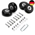 Produktbild: JiaDanweng Kofferrollen Ersatz Rollen 4 Stück Set Reparaturset 50mm Wheels für K