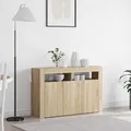 Produktbild: Sideboard Sonoma Eiche 116 x 30 x 75 cm Holzwerkstoff Vidaxl