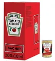 Produktbild: Heinz Tomato Ketchup Sachet,Jede Packung enthält 200 Einzeldosisbeutel à 10ml + Kostenlose Italian Gourmet Polpa di Pomodoro 400g Dose