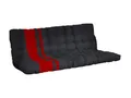 Produktbild: Vente-unique Futon Modulo Bettbankett, 135 x 190 cm, Schwarz und Rot