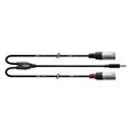 Produktbild: Cordial CFY 1.5 WMM-LONG Y-Adapterkabel XLR male 1,5 m Rean Stecker