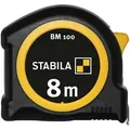 Produktbild: Stabila Taschenbandmaß BM 100, 8 m, Maßband mit metrischer Skala, bruchsicheres