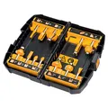Produktbild: DEWALT 12-tlg. Hartmetall Fräser-Set (mit Anti Kickback Design, Premium Stahlkörper, HM Schneidplatten und austauschbarem Kugellager, inkl. Box) DT90016
