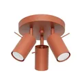 Produktbild: SOLLUX lighting Deckenlampe Deckenleuchte Deckenstrahler Einstellbar Stahl 3 Flammig 19,5 x 19,5 x 18,5 cm Ockerrot Ring