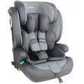 Produktbild: XOMAX Kindersitz ISOFIX Gruppe 1/2/3 (9-36 kg) | i-Size ECE R129 | Höhenverstellbar | Mitwachsend | 5-Punkt-Gurt | Abnehmbarer & Waschbarer Bezug |,Farbe:Anthrazit/Grau