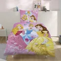 Produktbild: Disney Prinzessinnen Bettwäsche Set für Mädchen in Fleece Qualität - Decken- und Kissenbezug 135x200 80x80 cm mit Reißverschluss - Rosa,