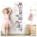 Produktbild: Little Deco Wandtattoo Messlatte 150cm Elefant Löwe Giraffe Rosa DL345