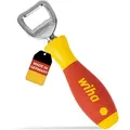 Produktbild: Wiha - Flaschenöffner SoftFinish® Werkzeuggriff, Geschenk für Männer, Bieröffner, Kapselheber, Kneipe und Küche, Männergeschenk für Vatertag (04703)