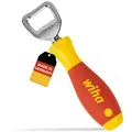 Produktbild: Wiha - Flaschenöffner Softfinish® Werkzeuggriff, Geschenk Für Männer, Bieröffner, Kapselheber, Kneipe Und Küche, Männergeschenk Für Vatertag (04703)