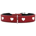 Produktbild: Hunter Tierbedarf Hunde-Halsband Halsband Love Mini rot/schwarz rot|schwarz Größe: XS-S / 37 cm / Breite: 2,6 cm Verstellmöglichkeit: 30 - 34 cm