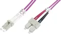 Produktbild: Digitus DK-2532-01-4 Glasfaser LWL Anschlusskabel 1.00m Violett [1x LC-Stecker - 1x SC-Stecker] 50/125 µ Multimode OM4
