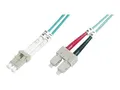 Produktbild: Digitus LWL Patchkabel, Duplex, LC zu SC MM OM4 50/125 µ, 1 m